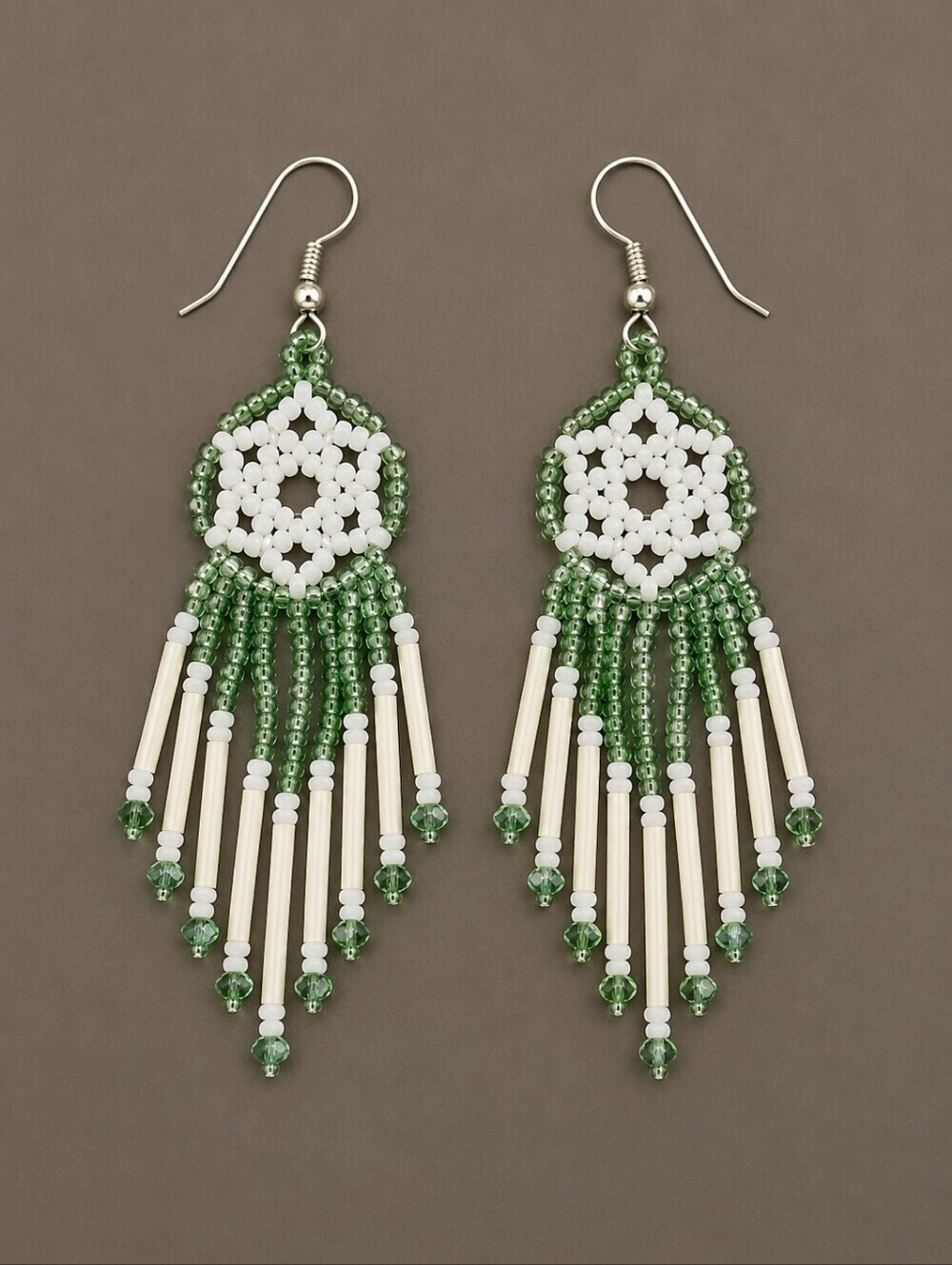 3/$30 HANDMADE Dream Catcher Glass Beaded Dangle Earrings
